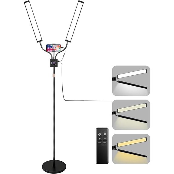 LED Lash Light with Phone Holder and Adjustable Brightness