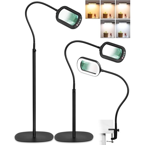 10X LED Magnifying Glass with Light and Stand