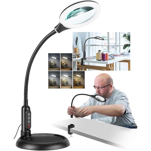 led magnifying glass stand