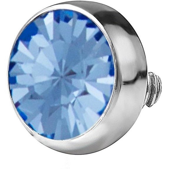 Forbidden Body Jewelry Light Blue Dermal Piercing Disc