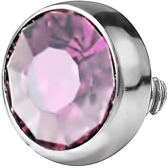 Forbidden Body Jewelry Light Purple Dermal Piercing Disc