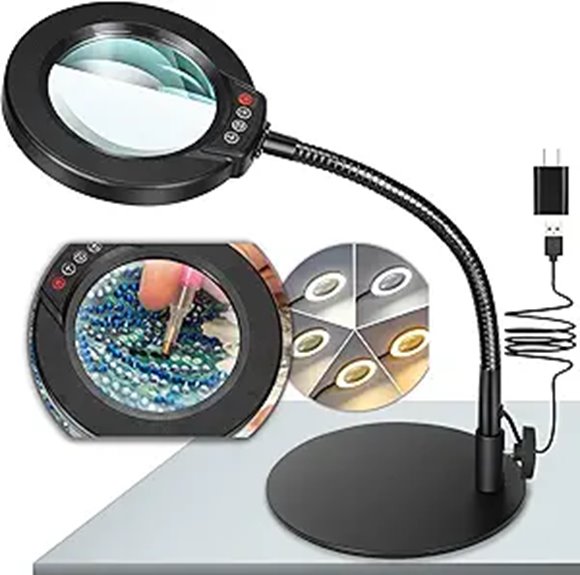 lighted magnifier with stand