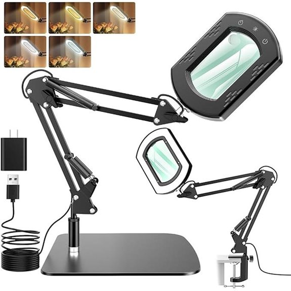 10X-30X Lighted Magnifying Glass with Stand