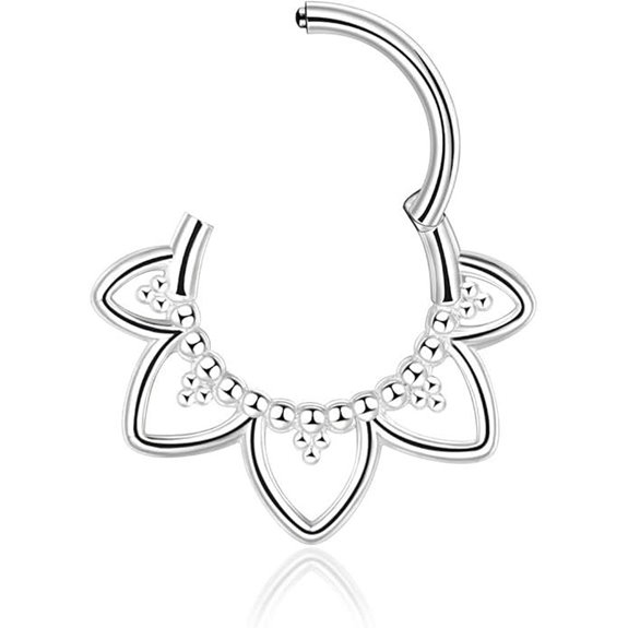 Lantine Lotus Flower Septum & Cartilage Piercing Hoop