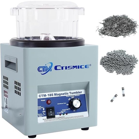 CTISMICE 500W Magnetic Tumbler for Jewelry & Metal Finishing