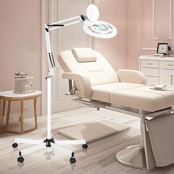 HITTI Esthetician Magnifying Floor Lamp with 10X Lens