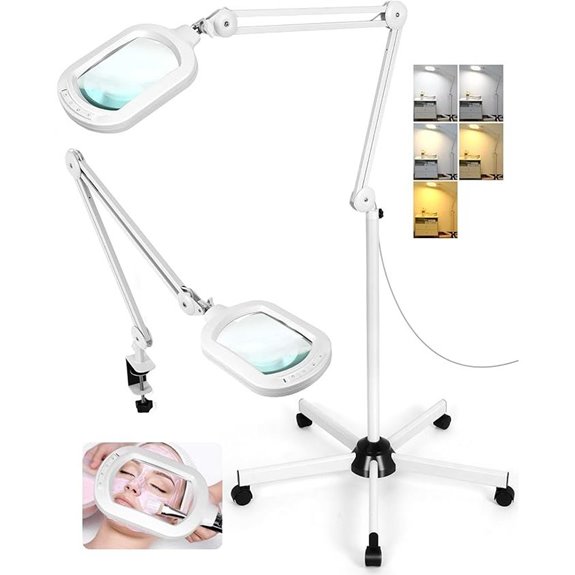 10X Magnifying Glass with Light and Stand