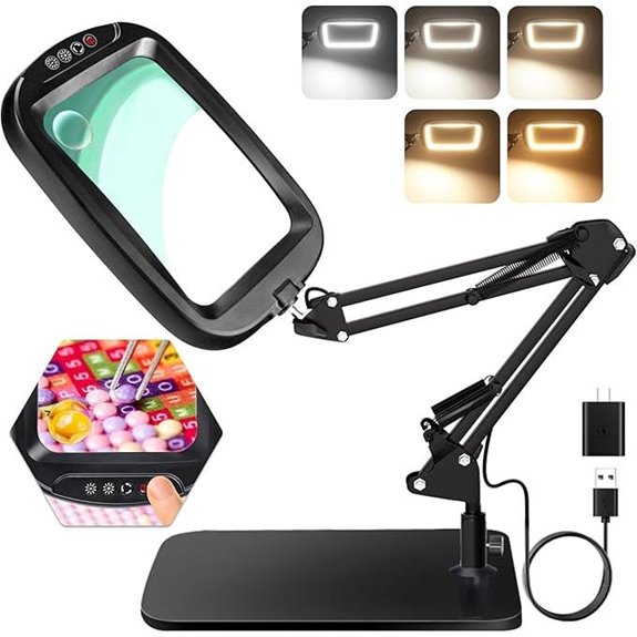 10X 30X Lighted Magnifying Glass with Stand