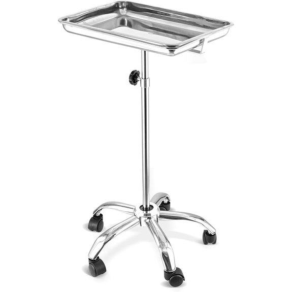 Houseables Medical Mayo Stand on Wheels