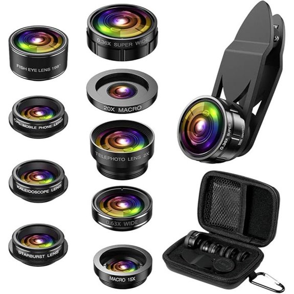 9-in-1 Smartphone Camera Lens Kit with Zoom & Macro