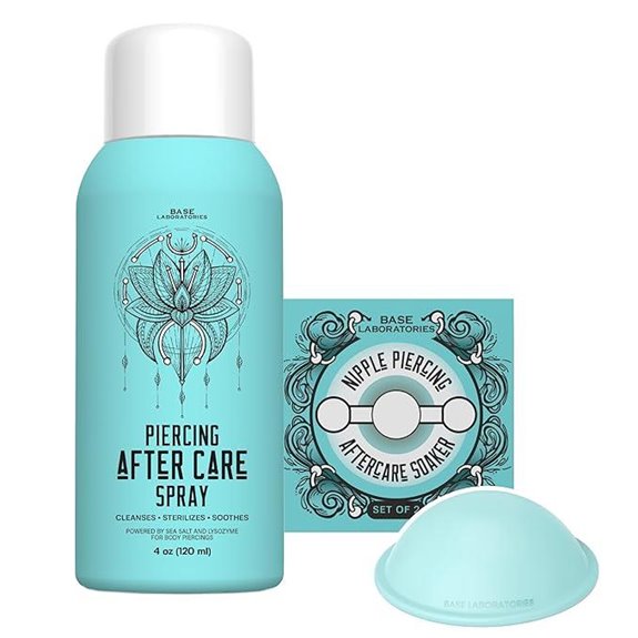 Nipple Piercing Aftercare Kit with Saline Spray