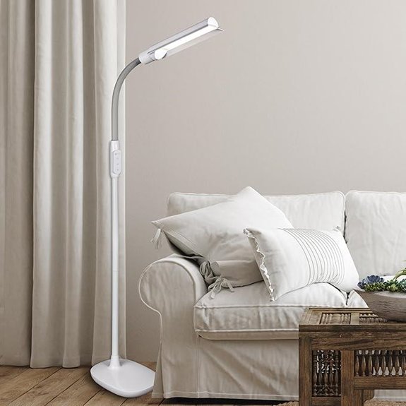 OttLite WingShade LED Floor Lamp Clearsun White Shipper