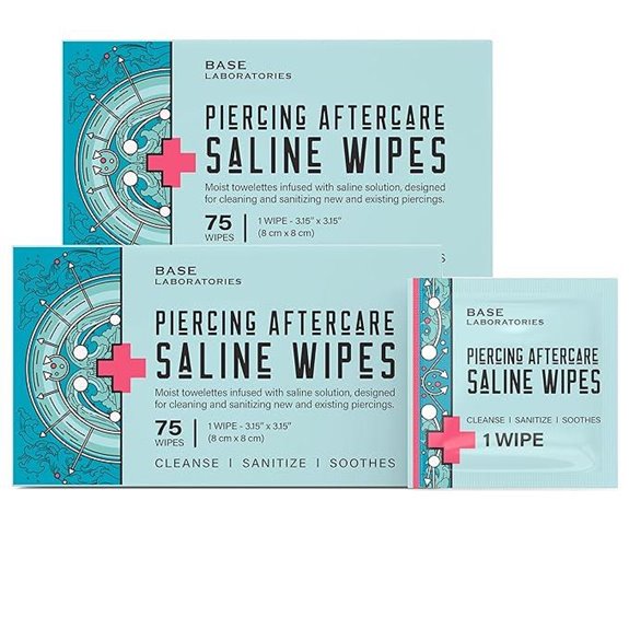 Base Labs Piercing Aftercare Wipes (2-Pack)