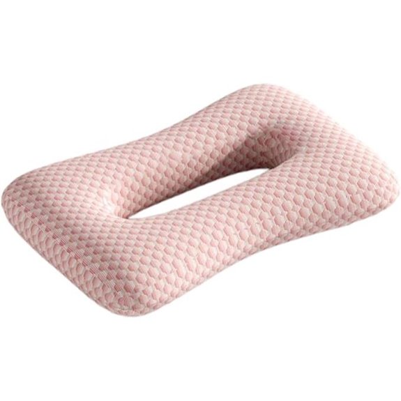 Ear Piercing Pillow with Washable Cover in Pink