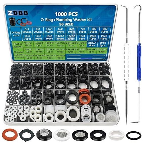 O Ring & Washer Assortment Kit for Plumbing Repair