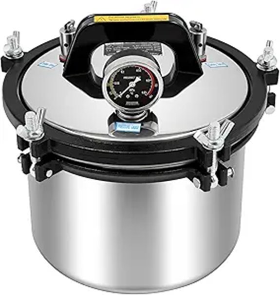 Portable 8L Steam Autoclave Sterilizer for Lab & Home