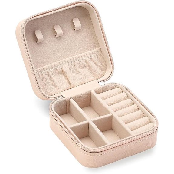 Travel Jewelry Case - Portable Organizer for Rings & Earrings