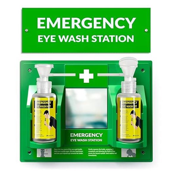 Portable Wall-Mounted Eye Wash Station with Bottles