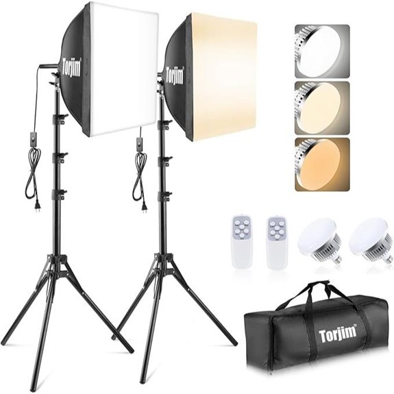 Torjim 16 Softbox Lighting Kit with LED Bulbs
