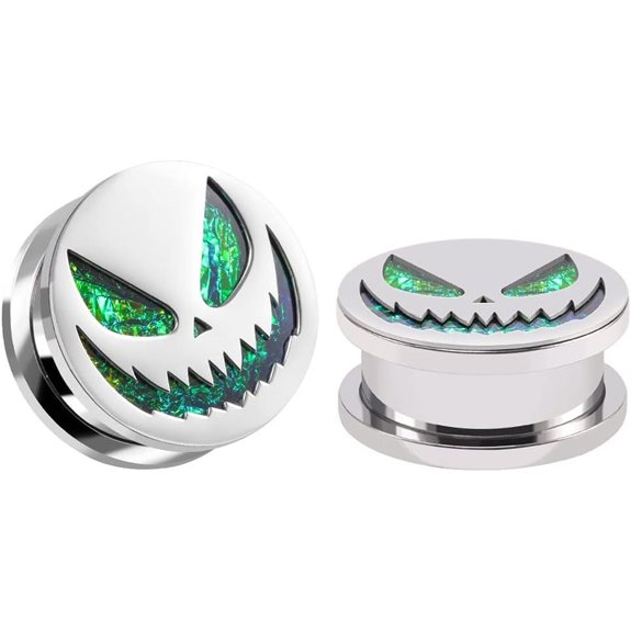 COOEAR Pumpkin Fake Opal Ear Gauges and Tunnels