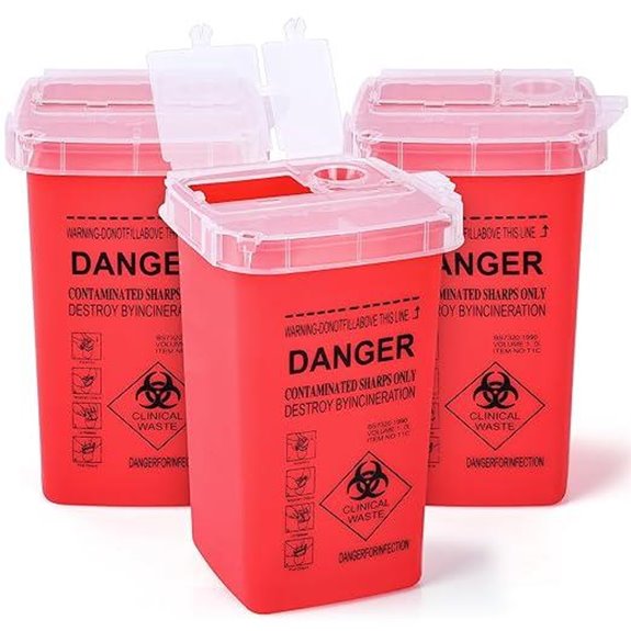3Quart Sharps Container Set for Safe Disposal