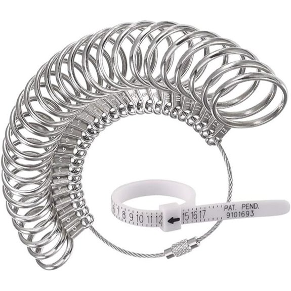 Jewelry Ring Sizer Gauge Set with Reusable Belt