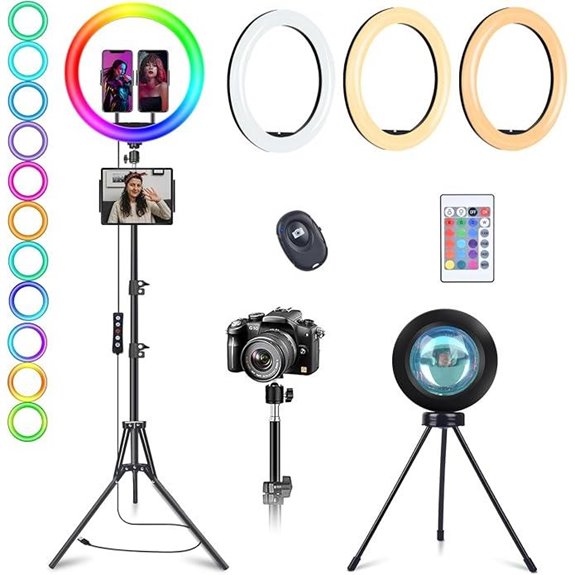 13 Ring Light with Phone & Tablet Holders