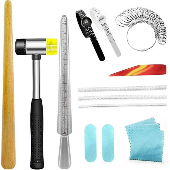 Ring Sizer Kit with Mallet and Agate Knife