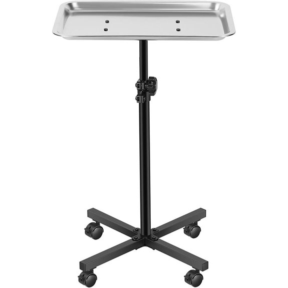 POARMEEY Rolling Salon Cart with Stainless Steel Tray