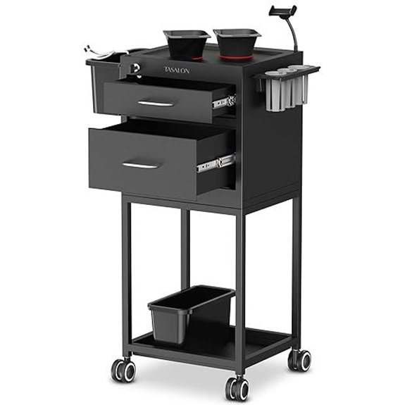TASALON Salon Trolley Cart with Drawers and Wheels