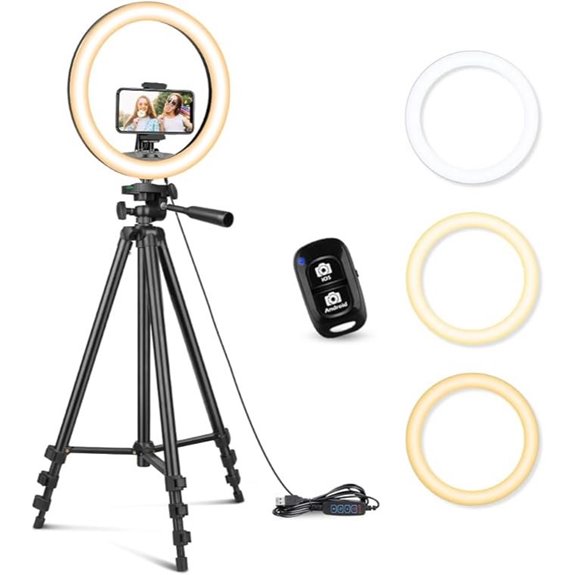 Sensyne 12 Ring Light with Tripod and Phone Holder