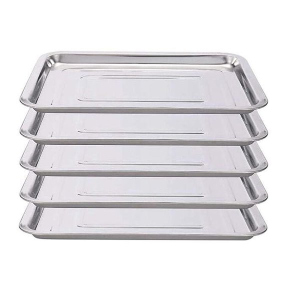 Stainless Steel Trays 5 Pack 13.5 x 10