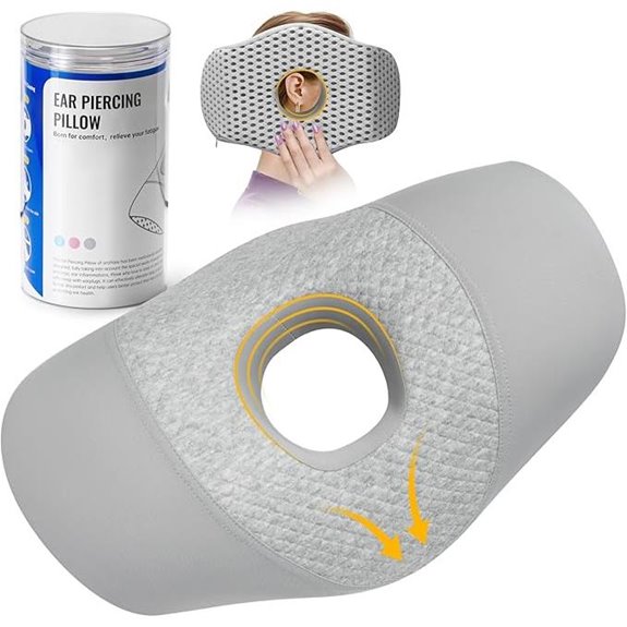 Ear Piercing Pillow for Side Sleepers with Ear Hole