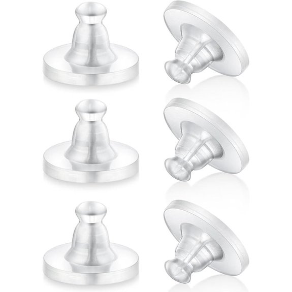 Rubber Earring Backs 100pcs Hypoallergenic Silicone Stoppers