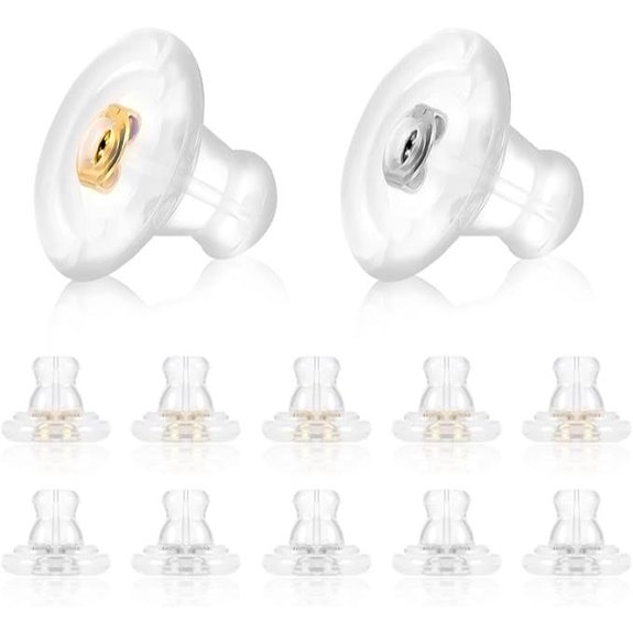 12PCS Silicone Earring Backs for Sensitive Skin
