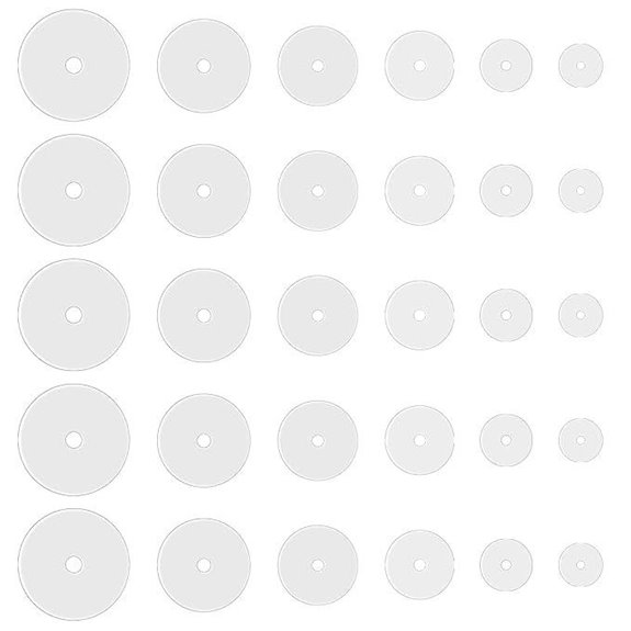 Clear Silicone Piercing Discs for Keloid Healing (30 Pack)