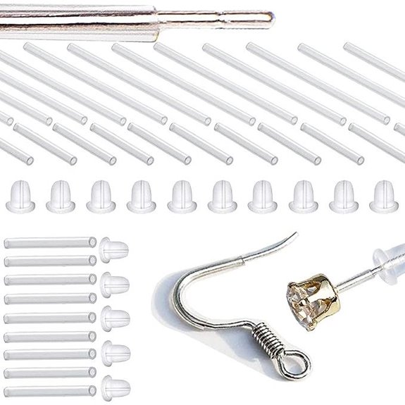 Silicone & Plastic Earring Sleeves & Protectors (60pcs)