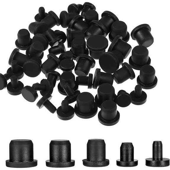 50 Pcs Silicone Hole Plugs for Round Holes