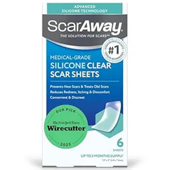 ScarAway Silicone Scar Sheets 6 Clear Strips