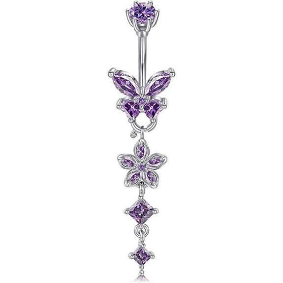 Longita Silver Gold Belly Button Ring with Pearls