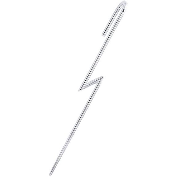 Sterling Silver Lightning Bolt Ear Cuff for Women