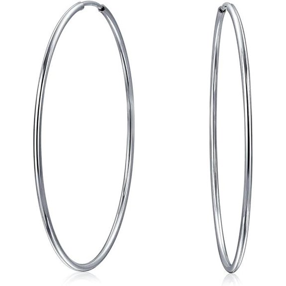 Minimalist Sterling Silver Round Hoop Earrings