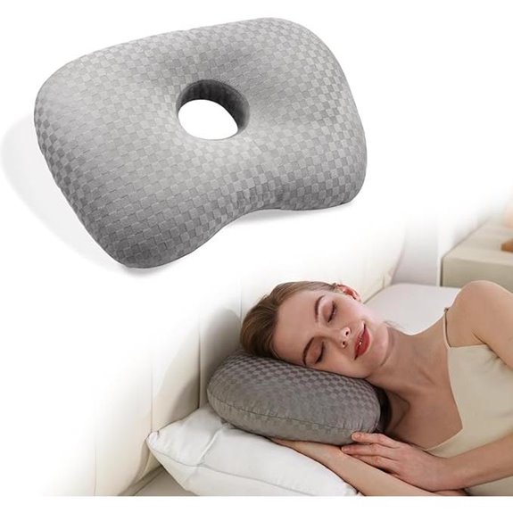 Ear Piercing Pillow for Sleepers with Ear Hole