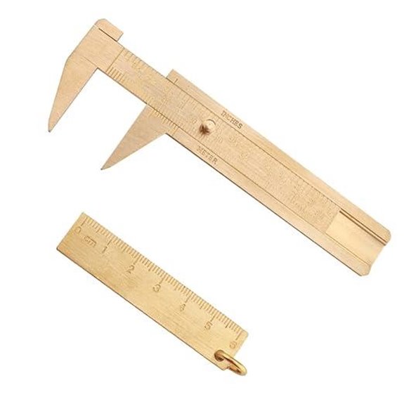 Mini Brass 80mm Double Scale Caliper Set