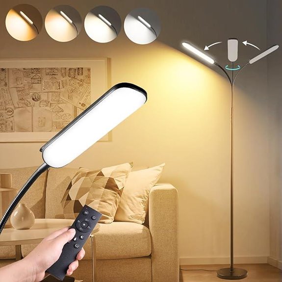 LED Floor Lamp with Remote & Smart Plug Compatibility