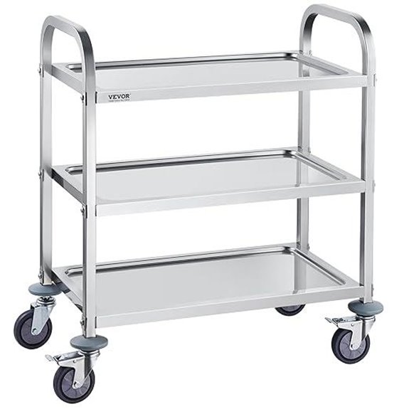 VEVOR Stainless Steel 3-Layer Utility Cart
