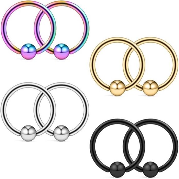 Ruifan 8PCS Stainless Steel Body Jewelry Set
