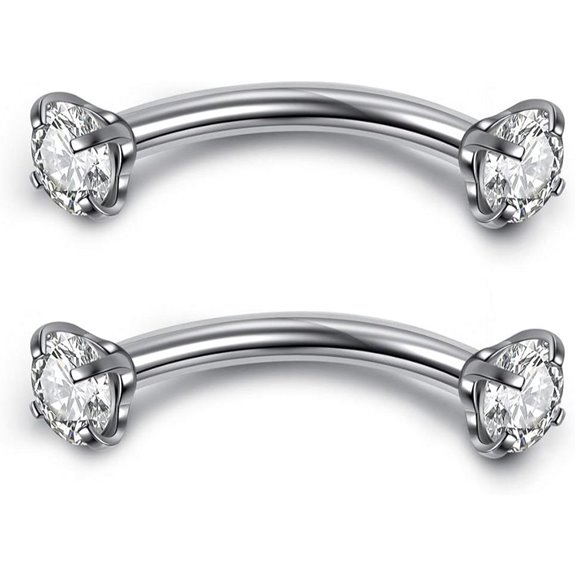 PiercingJ 2-5PCS 16G Stainless Steel Curved Barbell