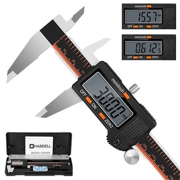 Hardell Digital Caliper 6 Inch Stainless Steel Tool