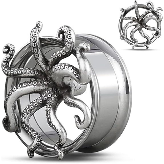 COOEAR Stainless Steel Ear Tunnel and Plug Gauges